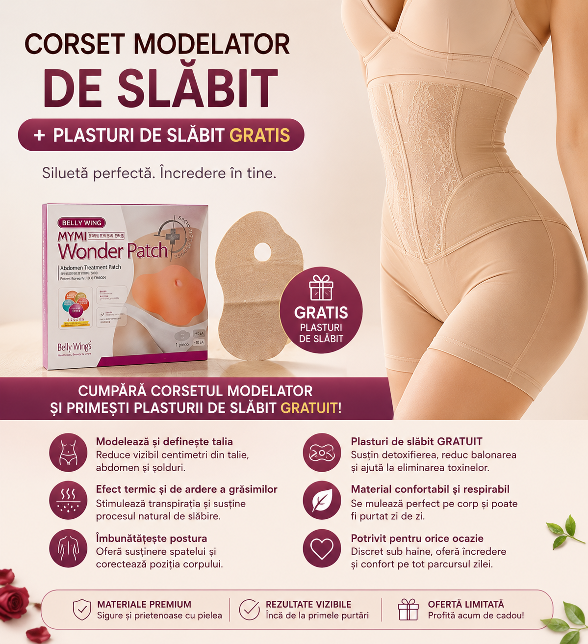 Corset modelator pentru slăbit